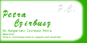 petra czirbusz business card